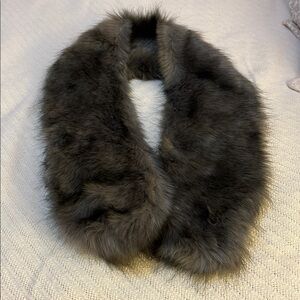 Merona Faux Fur Scarf in Charcoal